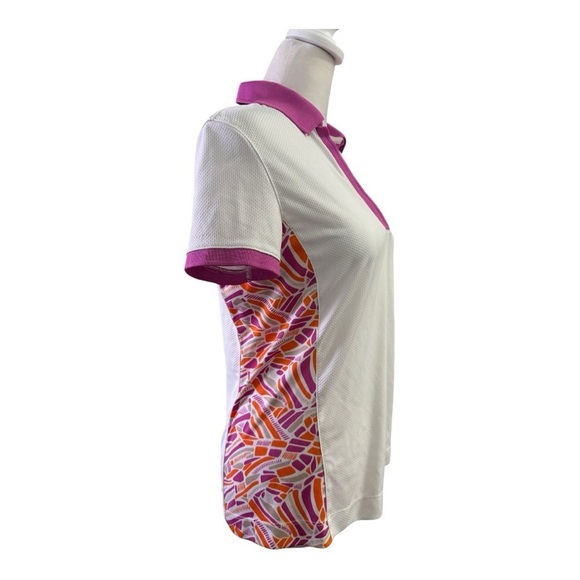 Women's Callaway White/Pink Golf Polo Small - Picture 4 of 6